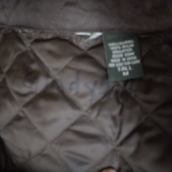 EDDIE BAUER Down Shirt Jacket Brown M Tall Zip Up - Picture 8 of 11